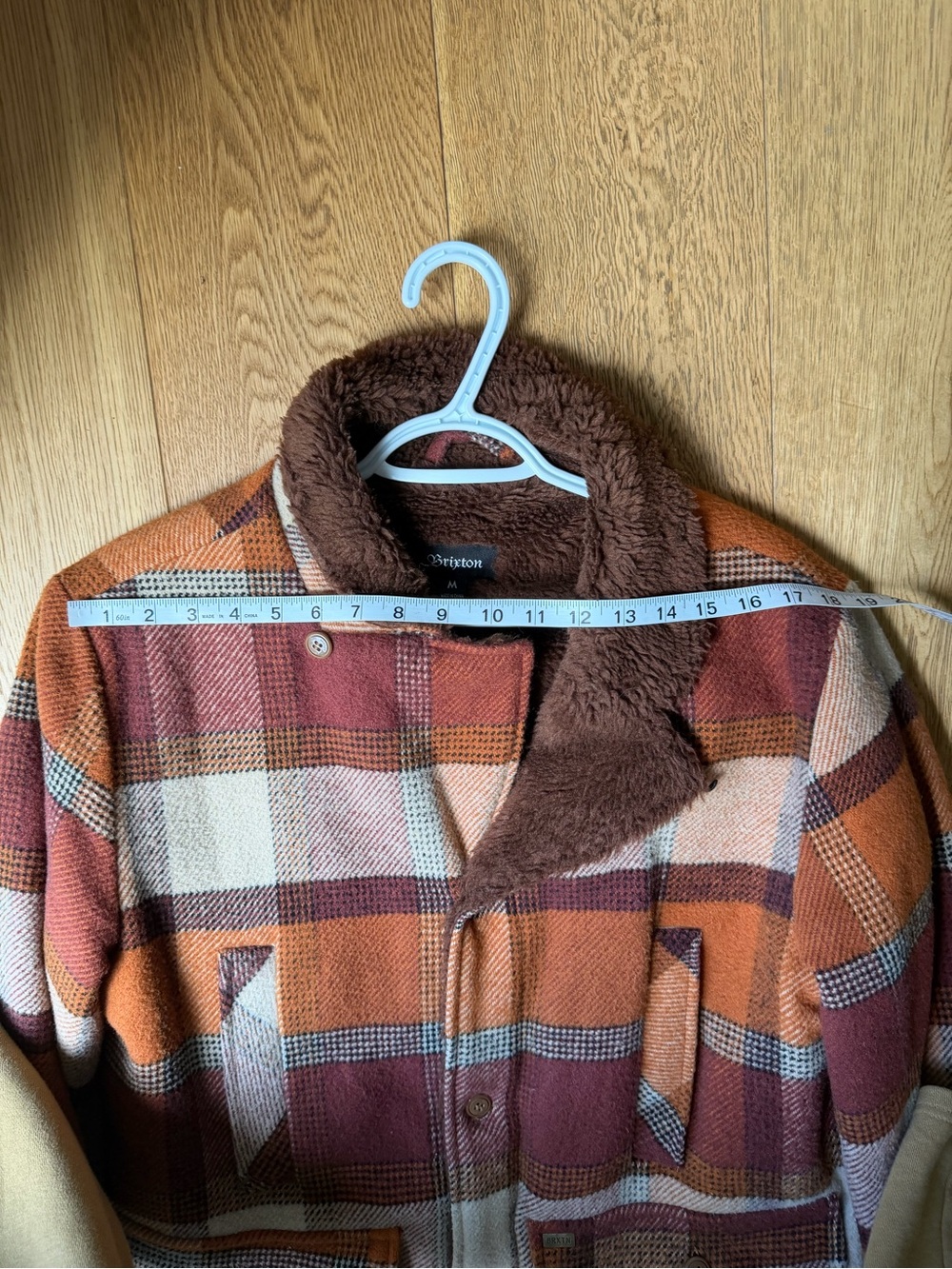 Brixton Burnes Plaid Wool Blend Sherpa Lined Jacket - Warm Terracotta/Rust - M - Picture 10 of 13